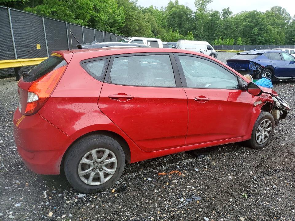 2014 Hyundai VIN KMHCT5AE0EU153520 COPART salvage auction — FRONT END, Md - Cert Of Salvage > 75% Damage, sold $500 on 2026-07-10 (photo 3)