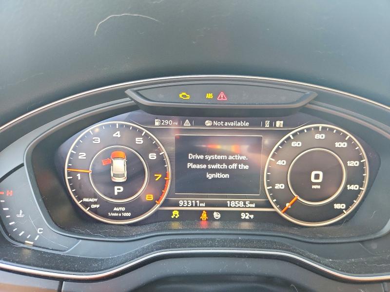 2018 Audi Q5 VIN WA1BNAFY4J2051157 COPART salvage auction — MECHANICAL, Il - Salvage Certificate, sold $850 on 2026-07-21 (photo 9)