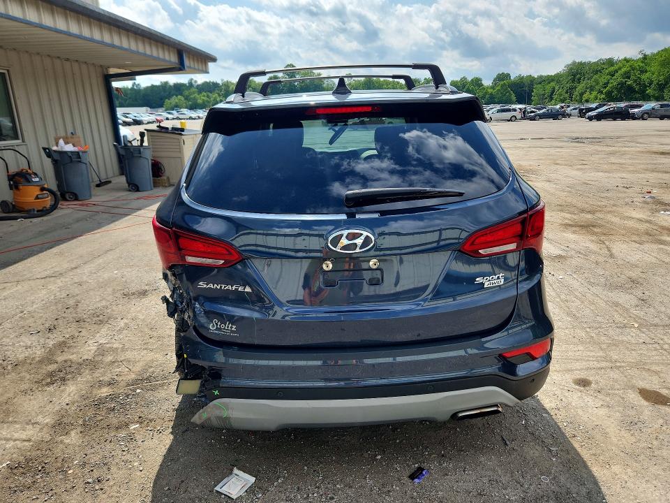 2018 Hyundai Santa fe VIN 5NMZUDLB2JH100991 COPART salvage auction — REAR END, Pa - Certificate Of Salvage, sold $3,450 on 2026-07-02 (photo 6)