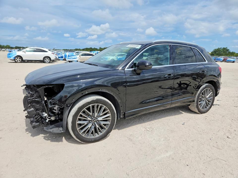 2022 Audi Q3 VIN WA1BUCF33N1102906 COPART salvage auction — FRONT END, Fl - Cert Of Title Slvg Rebuildable, sold $11,700 on 2026-07-14 (photo 1)
