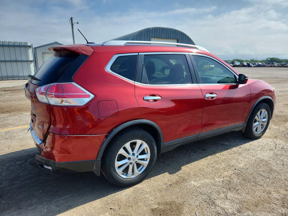2015 Nissan Rogue VIN KNMAT2MT2FP522138 COPART salvage auction — REAR END, Ks - Cert Of Title-Salvage, sold $975 on 2026-07-15 (photo 3)