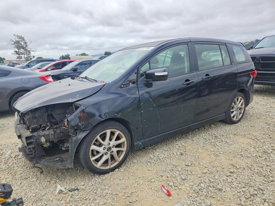2013 Mazda 5 VIN JM1CW2CL5D0152522 COPART salvage auction — FRONT END, Ca - Salvage Certificate, sold $725 on 2026-07-07 (photo 1)