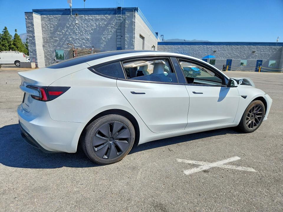 2024 Tesla Model 3 VIN 5YJ3E1EB9RF807081 COPART salvage auction — FRONT END, Ca - Salvage Certificate, sold $13,700 on 2026-07-02 (photo 3)