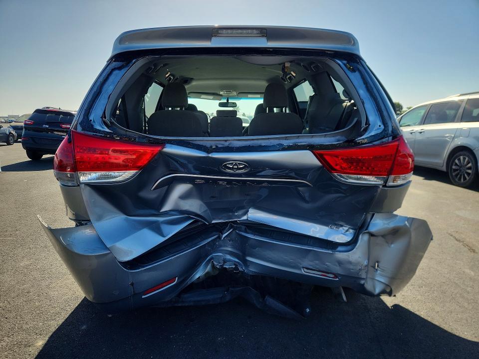 2013 Toyota Sienna VIN 5TDKK3DC2DS355621 COPART salvage auction — REAR END, Ca - Salvage Certificate, sold $1,600 on 2026-07-27 (photo 6)