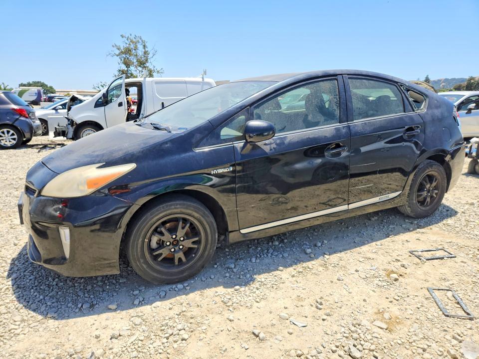 2012 Toyota Prius VIN JTDKN3DU9C5500125 COPART salvage auction — VANDALISM, Ca - Salvage Certificate, sold $525 on 2026-07-07 (photo 1)