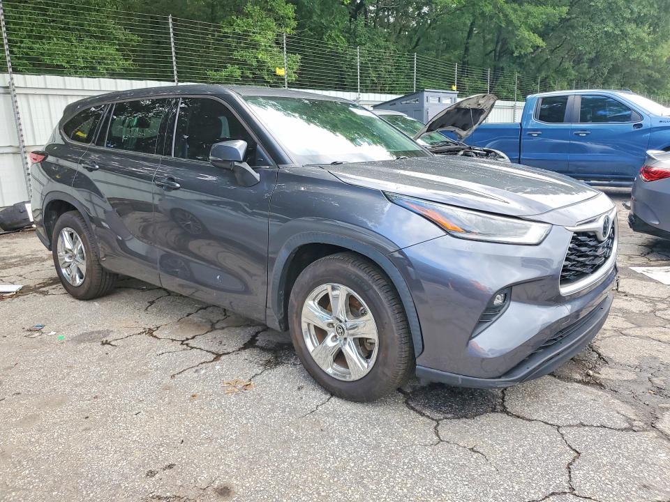 2021 Toyota Highlander VIN 5TDZZRAHXMS065804 COPART salvage auction — FRONT END, Ga - Cert Of Title-Salvage, sold $8,700 on 2026-07-17 (photo 4)