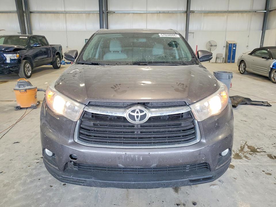 2015 Toyota Highlander VIN 5TDJKRFH8FS151321 COPART salvage auction — HAIL, Ne - Cert Of Title-Salvage, sold $6,000 on 2026-07-14 (photo 5)