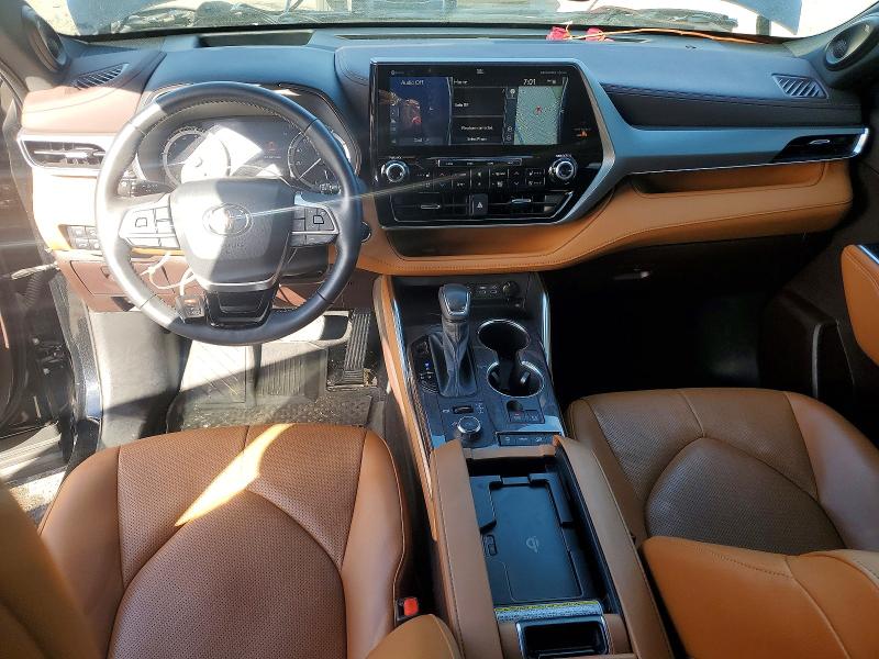 2022 Toyota Highlander VIN 5TDFZRBH5NS168874 COPART salvage auction — FRONT END, Mi - Scrap Certificate Of Title, sold $22,300 on 2026-07-10 (photo 8)