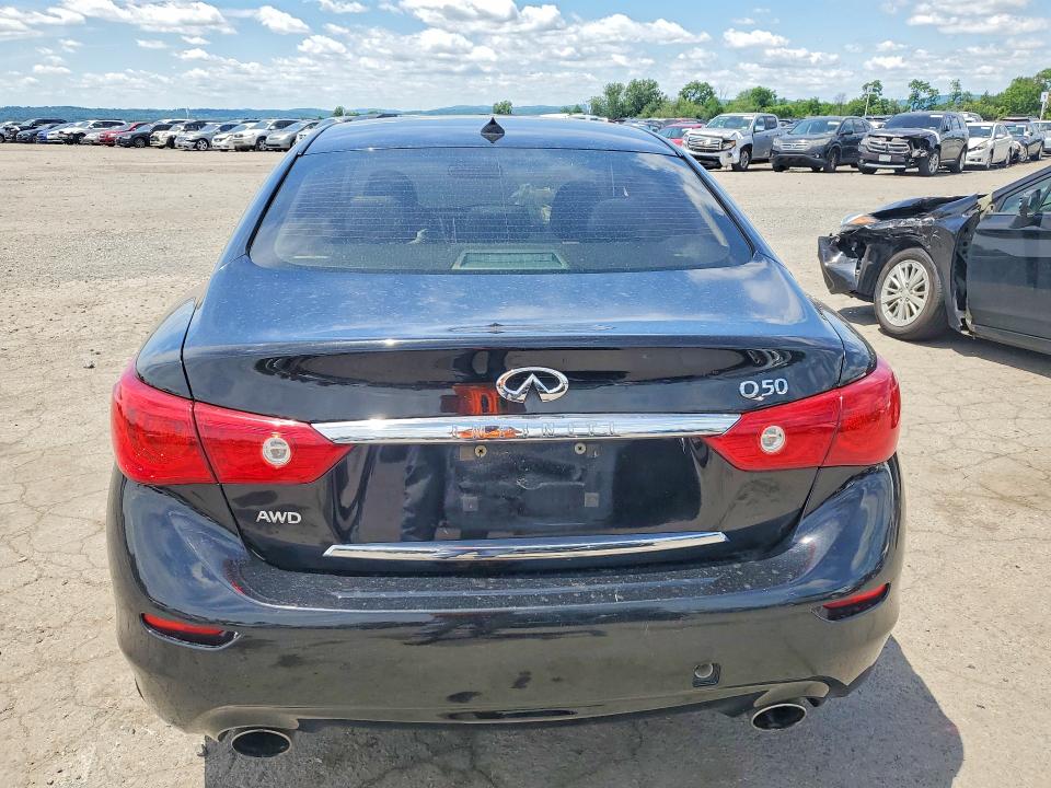 2014 Infiniti Q50 VIN JN1BV7AR3EM701070 COPART salvage auction — FRONT END, Pa - Certificate Of Salvage, sold $975 on 2026-07-07 (photo 6)