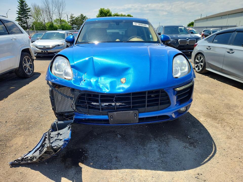 2015 Porsche Macan VIN WP1AB2A51FLB44215 COPART salvage auction — FRONT END, On - Permit Salvage, sold $4,950 on 2026-07-07 (photo 5)