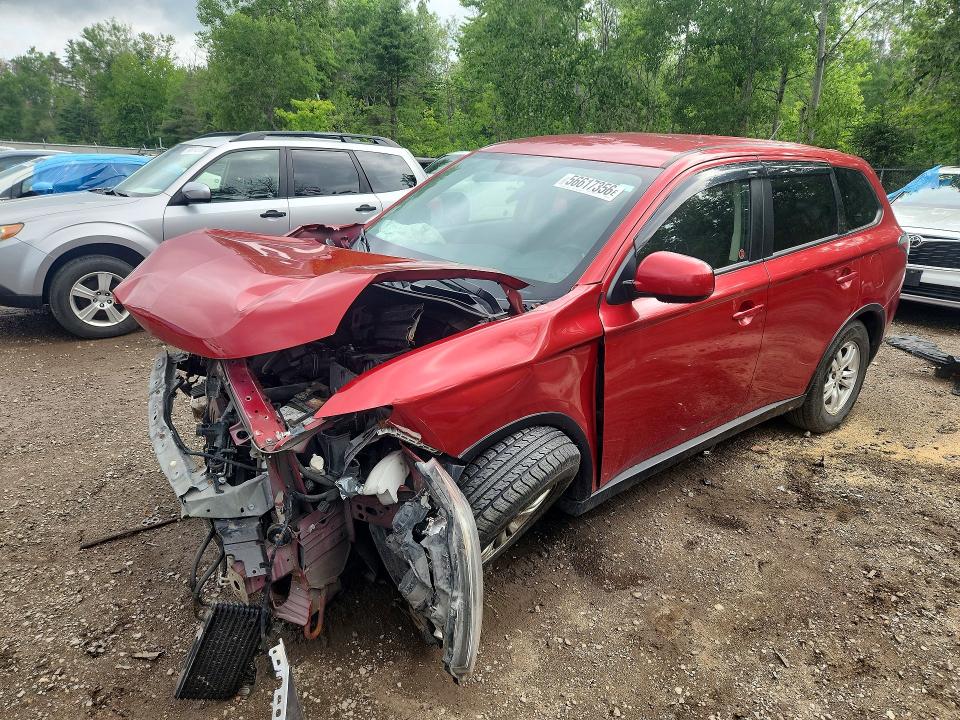 2015 Mitsubishi Outlander VIN JA4AZ2A3XFZ601915 COPART salvage auction — FRONT END, On - Permit Salvage, sold $200 on 2026-07-14 (photo 1)