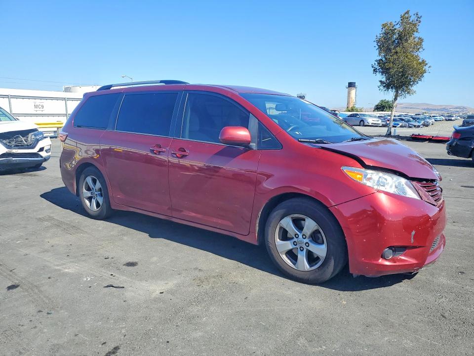 2015 Toyota Sienna VIN 5TDKK3DC8FS535110 COPART salvage auction — FRONT END, Ca - Salvage Certificate, sold $3,350 on 2026-07-13 (photo 4)