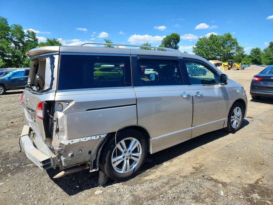 2013 Nissan Quest VIN JN8AE2KP1D9071788 COPART salvage auction — REAR END, NJ - CERT OF TITLE-SALVAGE, sold $225 on 2026-07-29 (photo 3)