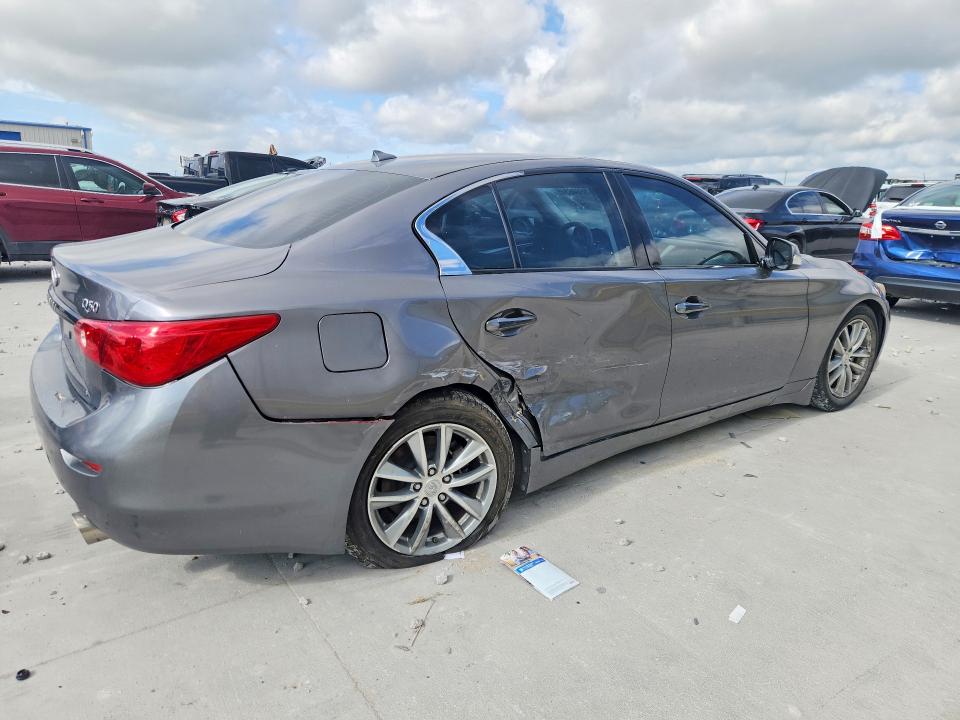 2014 Infiniti Q50 VIN JN1BV7AP8EM677668 COPART salvage auction — SIDE, Tx - Salvage Vehicle Title, sold $900 on 2026-07-24 (photo 3)