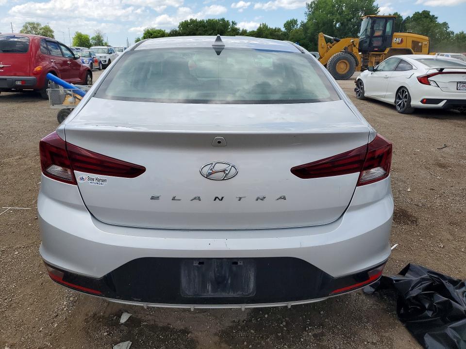 2019 Hyundai Elantra VIN KMHD84LFXKU874901 COPART salvage auction — HAIL, Ia - Cert Of Title-Salvage Title, sold $950 on 2026-07-24 (photo 6)