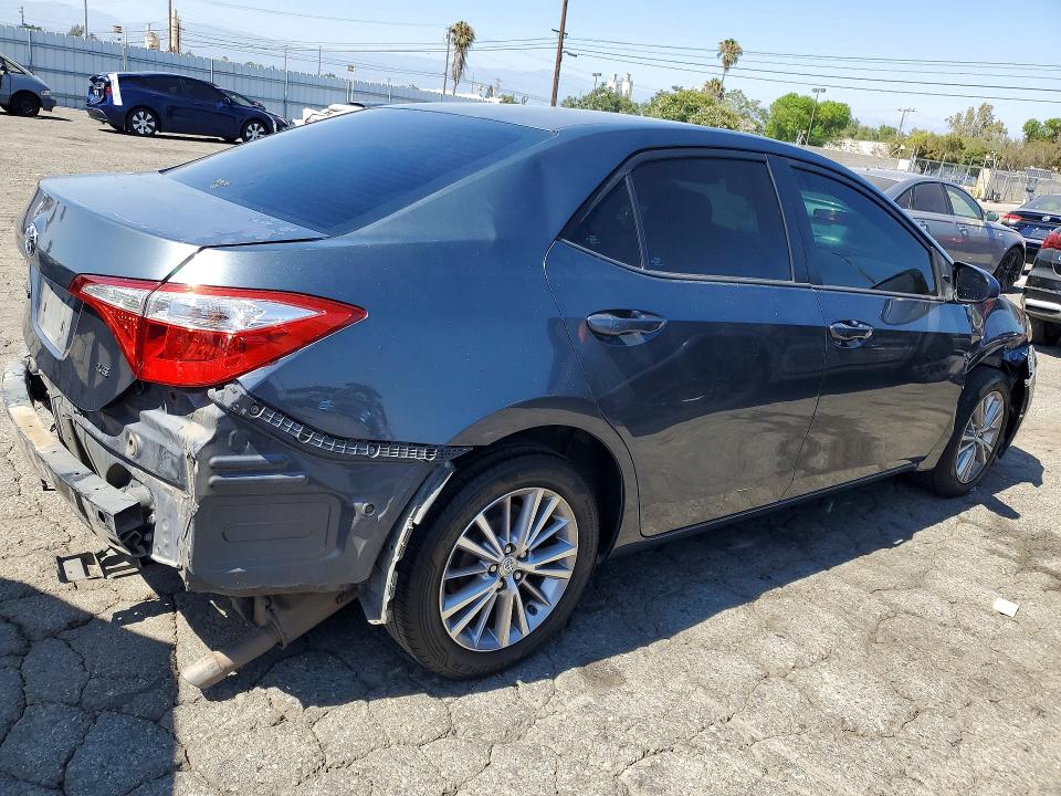 2014 Toyota Corolla VIN 5YFBURHEXEP104638 COPART salvage auction — REAR END, Ca - Salvage Certificate, sold $2,750 on 2026-07-02 (photo 3)