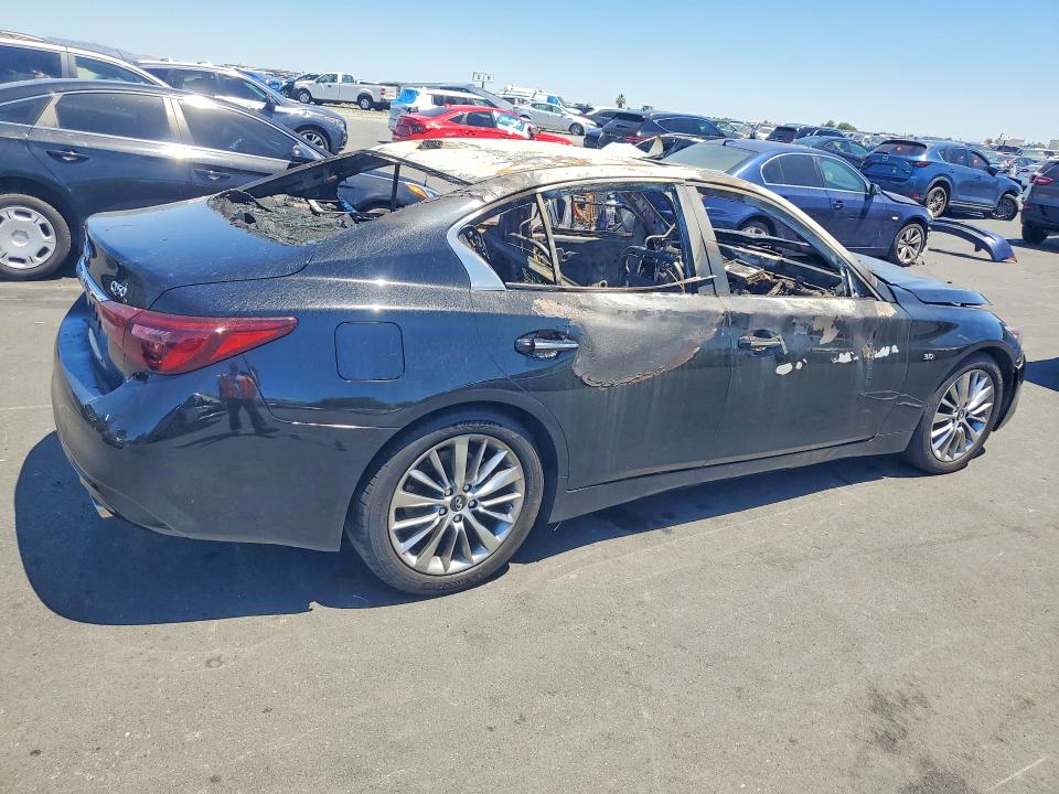 2019 Infiniti Q50 VIN JN1EV7AP4KM516145 COPART salvage auction — BURN, CA - SALVAGE CERTIFICATE, sold $1,050 on 2026-07-20 (photo 3)