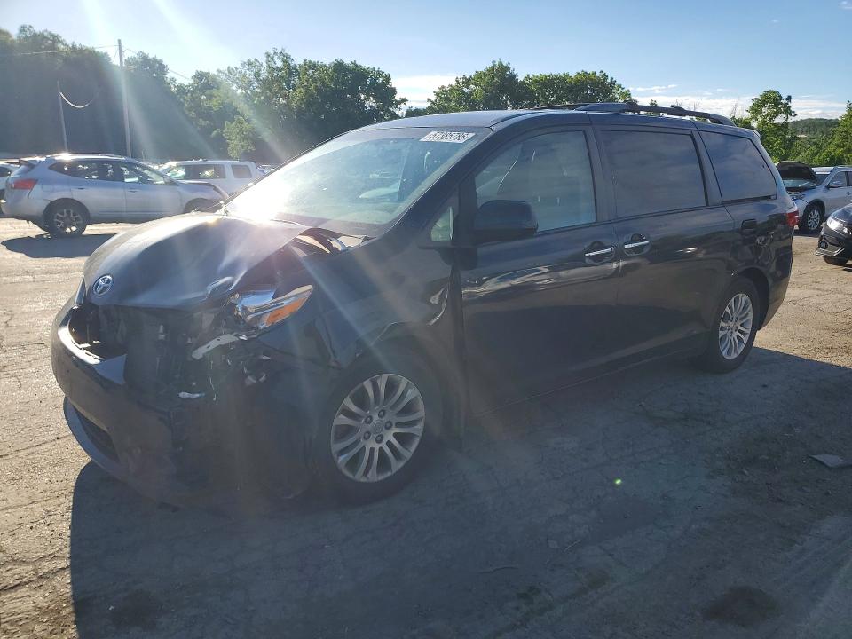 2016 Toyota Sienna VIN 5TDYK3DC3GS758344 COPART salvage auction — FRONT END, Ny - Mv-907A Salvage Certificate, sold $1,900 on 2026-07-07 (photo 1)
