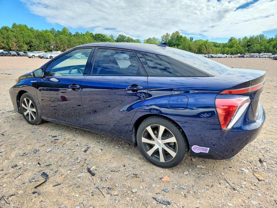 2019 Toyota Mirai VIN JTDBVRBD2KA006023 COPART salvage auction — MINOR DENT/SCRATCHES, La - Certificate Of Title, sold $2,500 on 2026-07-13 (photo 2)