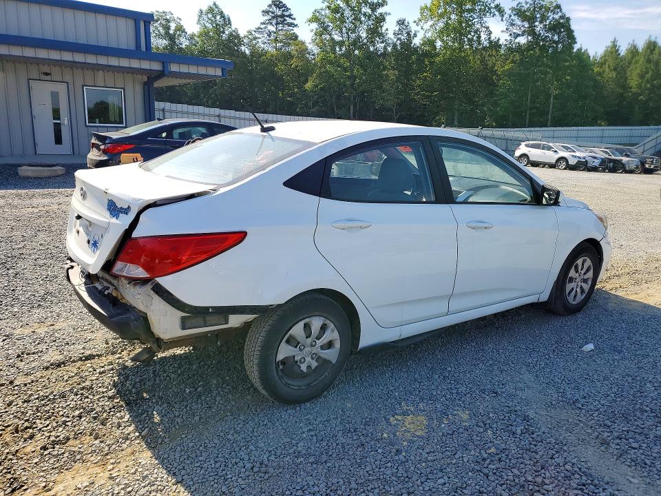 2015 Hyundai Accent VIN KMHCT4AE6FU799463 COPART salvage auction — FRONT END, Nc - Salvage Certificate Of Title, sold $725 on 2026-07-16 (photo 3)