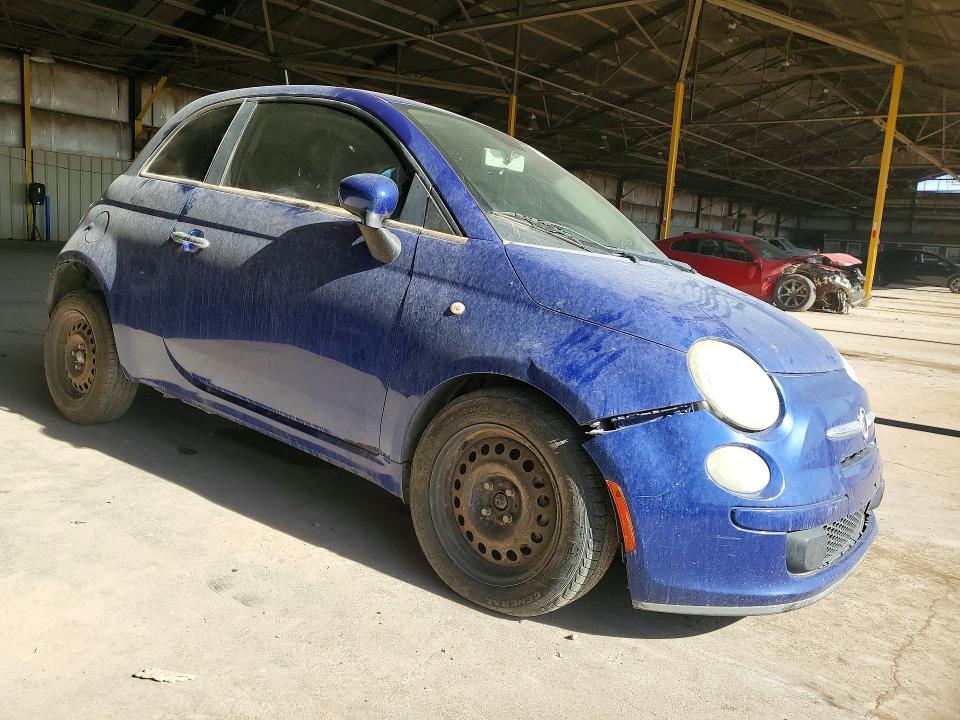 2013 Fiat 500 VIN 3C3CFFAR5DT531462 COPART salvage auction — FRONT END, Az - Certificate Of Title, sold $475 on 2026-07-29 (photo 4)
