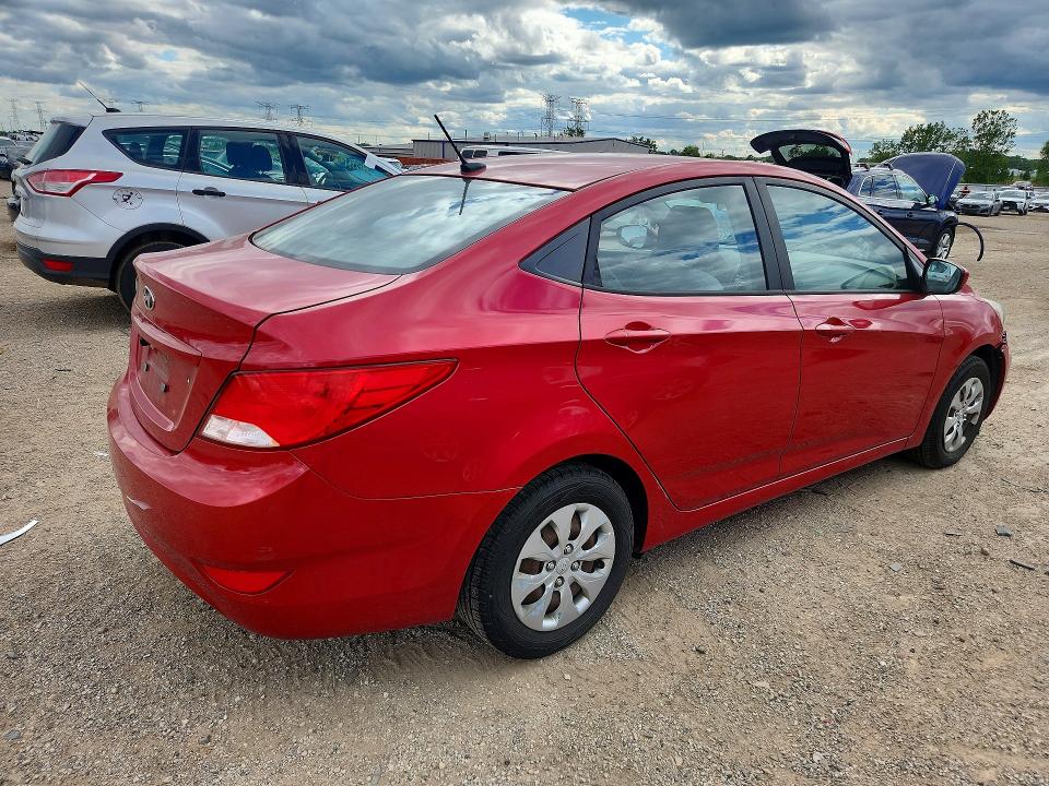 2016 Hyundai Accent VIN KMHCT4AE9GU981353 COPART salvage auction — SIDE, Il - Salvage Certificate, sold $250 on 2026-07-28 (photo 3)