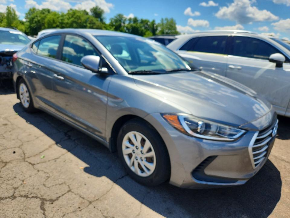 2017 Hyundai Elantra VIN KMHD74LF7HU371144 COPART salvage auction — VANDALISM, Ct - Cert Of Title-Salvage, sold $1,300 on 2026-07-28 (photo 4)