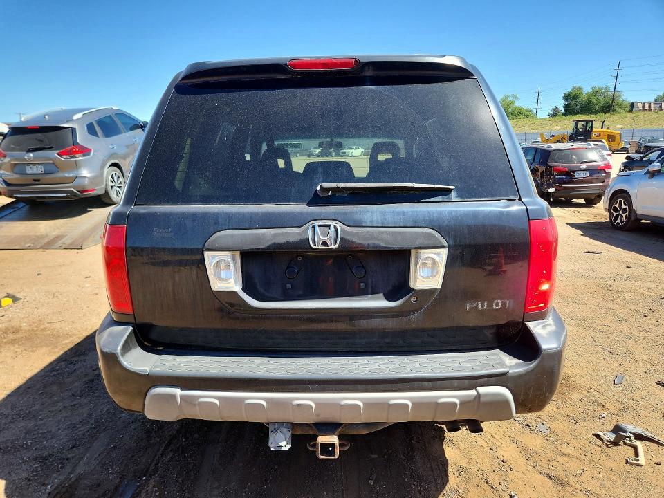 2003 Honda Pilot VIN 2HKYF18193H537607 COPART salvage auction — HAIL, Co - Dis/Dlr/Exp Only Clean Title, sold $525 on 2026-07-08 (photo 6)