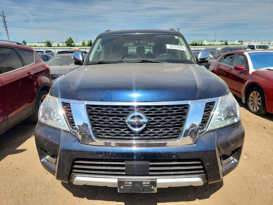 2018 Nissan Armada VIN JN8AY2NC7J9555394 COPART salvage auction — HAIL, Wv - Salvage Certificate, sold $275 on 2026-07-21 (photo 5)