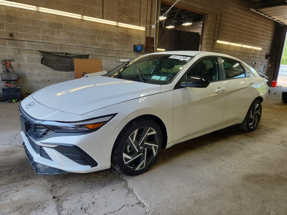 2025 Hyundai Elantra VIN KMHLM4DG7SU076144 COPART salvage auction — REAR END, Ny - Mv-907A Salvage Certificate, sold $7,400 on 2026-07-13 (photo 1)