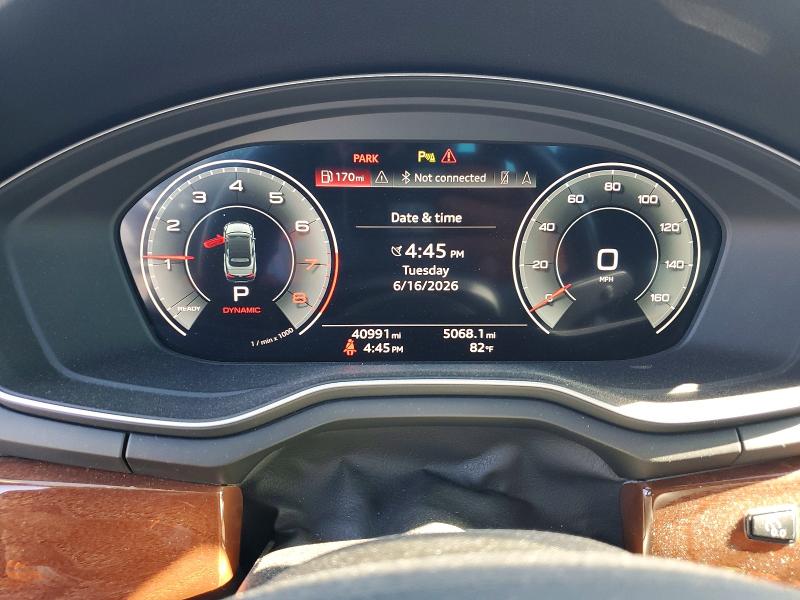 2022 Audi A5 VIN WAUWAGF54NN004577 COPART salvage auction — FRONT END, Ca - Salvage Certificate, sold $11,300 on 2026-07-28 (photo 9)