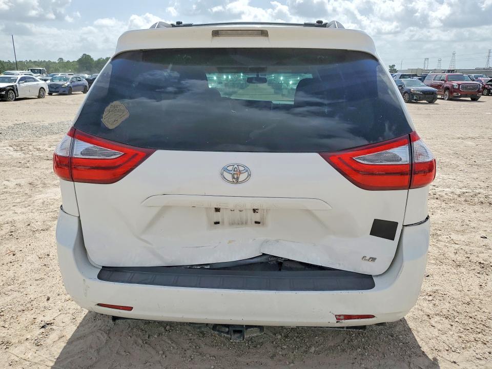 2017 Toyota Sienna VIN 5TDKZ3DC8HS888364 COPART salvage auction — REAR END, Tx - Salvage Vehicle Title, sold $4,500 on 2026-07-28 (photo 6)