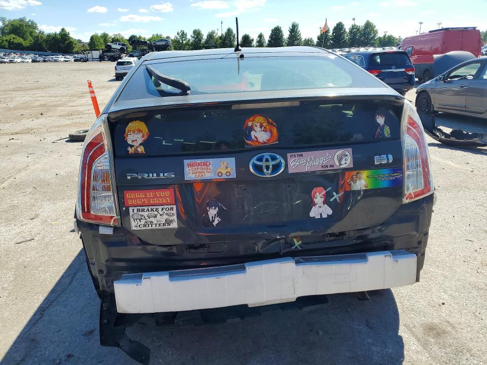 2013 Toyota Prius VIN JTDKN3DUXD5568421 COPART salvage auction — REAR END, MO - SALVAGE CERTIFICATE OF TITLE, sold $2,300 on 2026-07-28 (photo 6)