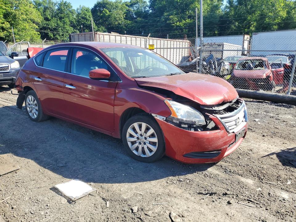 2015 Nissan Sentra VIN 3N1AB7AP0FL690043 COPART salvage auction — REAR END, Md - Cert Of Salvage > 75% Damage, sold $400 on 2026-07-02 (photo 4)