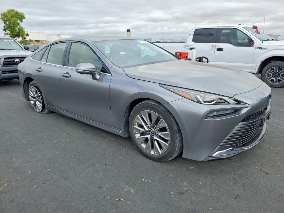 2021 Toyota Mirai VIN JTDAAAAA2MA000645 COPART salvage auction — SIDE, CA - SALVAGE CERTIFICATE, sold $50 on 2026-07-22 (photo 4)