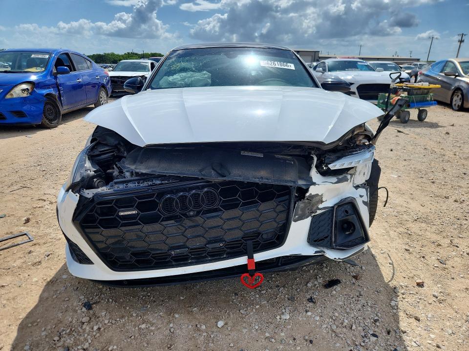 2023 Audi A5 VIN WAUFACF57PA050486 COPART salvage auction — REAR END, Tx - Salvage Vehicle Title, sold $3,400 on 2026-07-23 (photo 5)