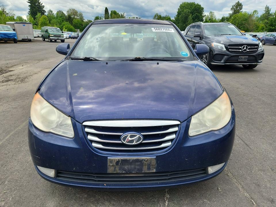 2010 Hyundai Elantra VIN KMHDU4AD1AU987762 COPART salvage auction — FRONT END, Or - Salvage Title Certificate, sold $575 on 2026-07-13 (photo 5)