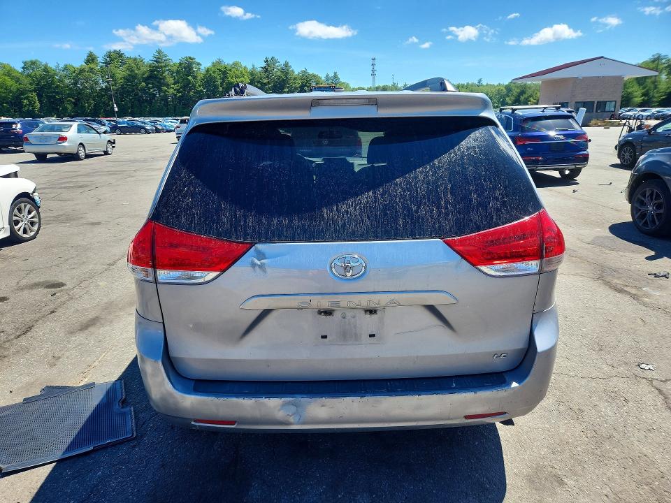 2013 Toyota Sienna VIN 5TDKK3DCXDS372831 COPART salvage auction — FRONT END, Wv - Salvage Certificate, sold $2,000 on 2026-07-16 (photo 6)