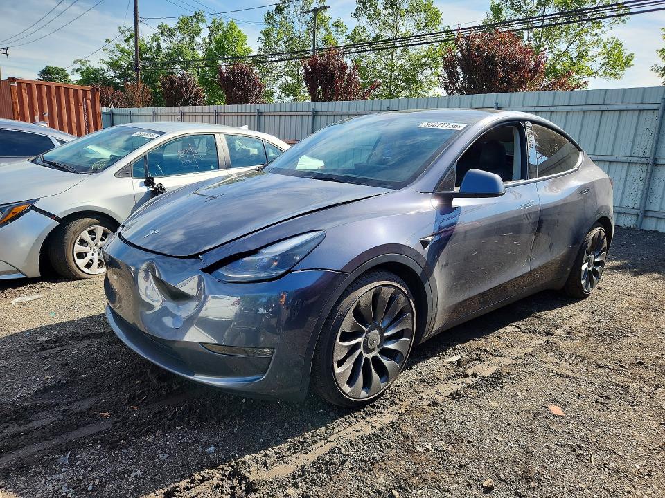 2023 Tesla Model y VIN 7SAYGDEF8PF948468 COPART salvage auction — FRONT END, CT - CERT OF TITLE-SALVAGE, sold $8,700 on 2026-07-24 (photo 1)