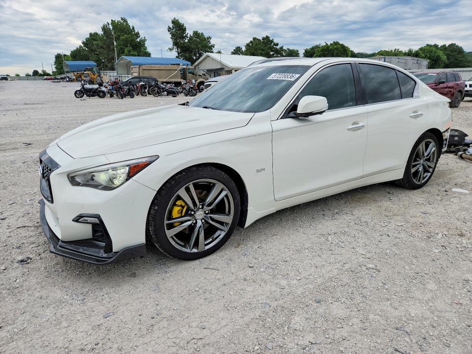 2019 Infiniti Q50 VIN JN1EV7AP5KM541152 COPART salvage auction — REAR END, AR - CERT OF TITLE-SALVAGE, sold $7,300 on 2026-07-27 (photo 1)