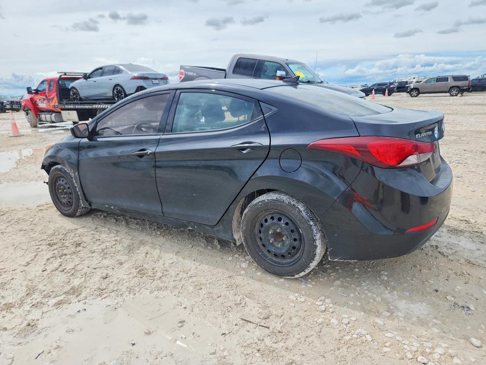 2016 Hyundai Elantra VIN 5NPDH4AE7GH750827 COPART salvage auction — FRONT END, Tx - Salvage Vehicle Title, sold $500 on 2026-07-30 (photo 2)