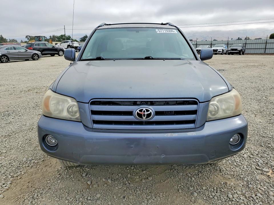 2005 Toyota Highlander VIN JTEDP21A850087701 COPART salvage auction — REAR END, Ca - Salvage Certificate, sold $925 on 2026-07-02 (photo 5)