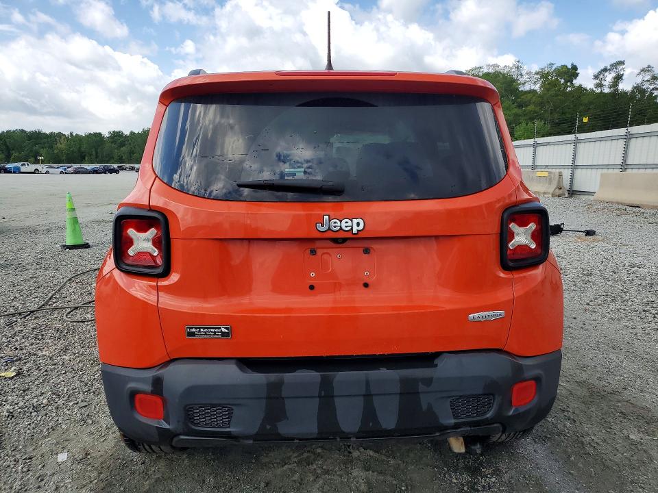 2015 Jeep Renegade VIN ZACCJABT7FPB31470 COPART salvage auction — FRONT END, Sc - Cert Of Title-Salvage, sold $200 on 2026-07-27 (photo 6)