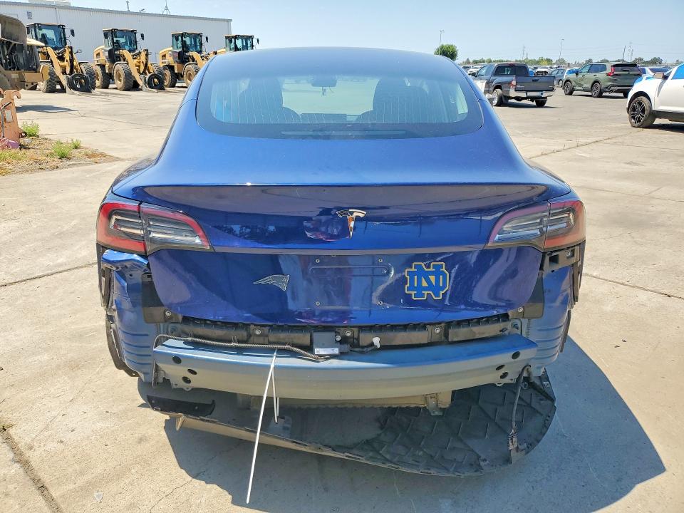 2018 Tesla VIN 5YJ3E1EAXJF154336 COPART salvage auction — REAR END, Ca - Salvage Certificate, sold $5,200 on 2026-07-13 (photo 6)