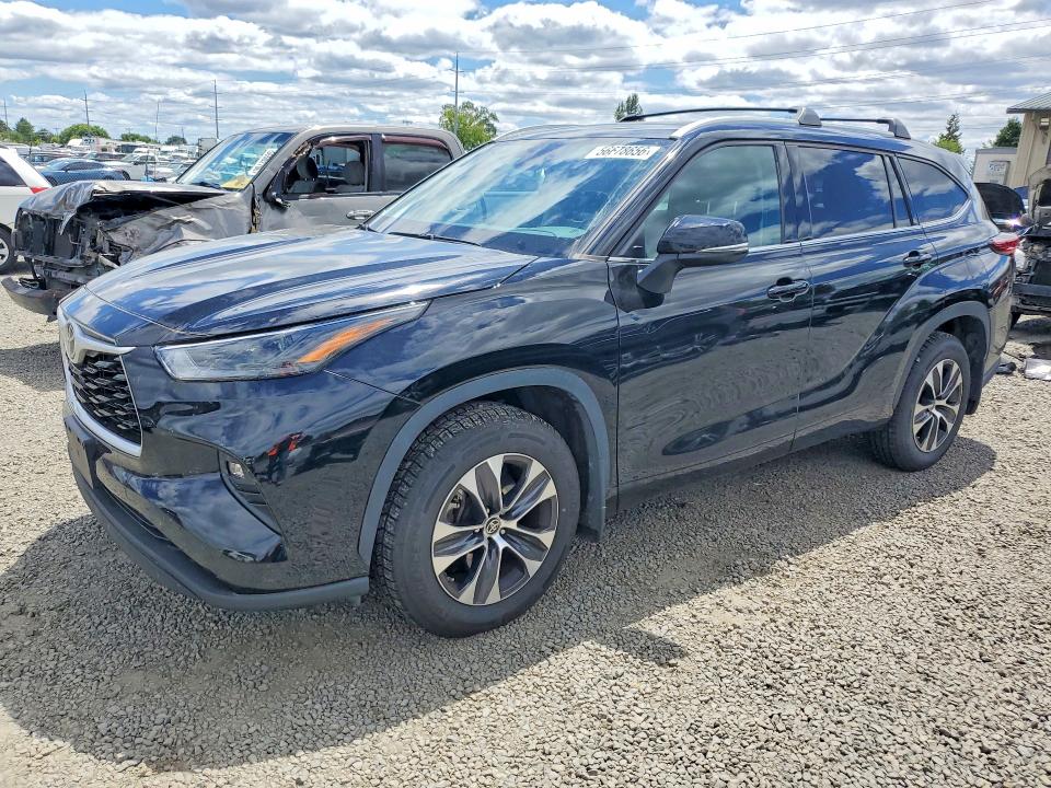 2022 Toyota Highlander VIN 5TDGZRBH4NS587996 COPART salvage auction — REAR END, Or - Salvage Title Certificate, sold $6,400 on 2026-07-21 (photo 1)