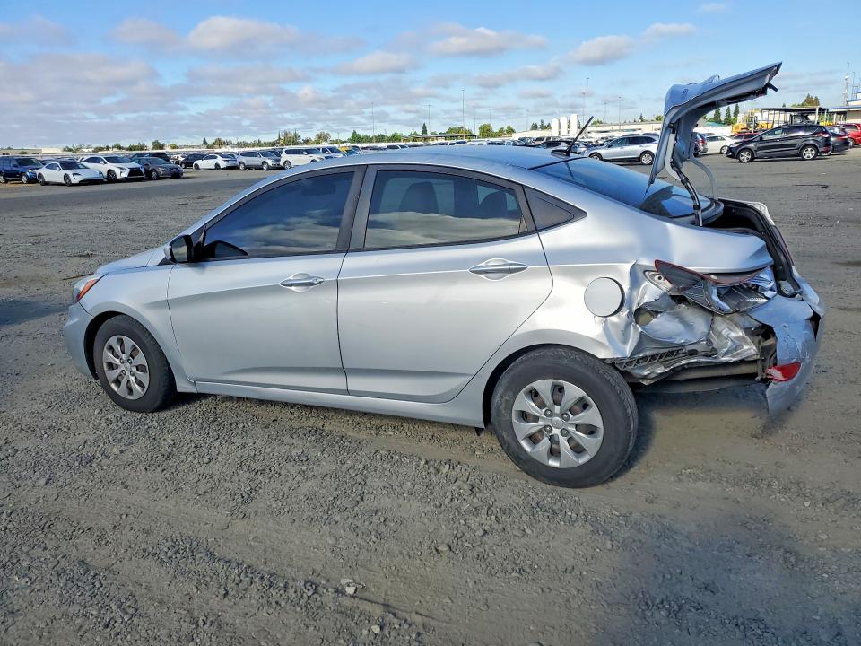 2017 Hyundai Accent VIN KMHCT4AE4HU194845 COPART salvage auction — REAR END, Ca - Salvage Certificate, sold $725 on 2026-07-09 (photo 2)