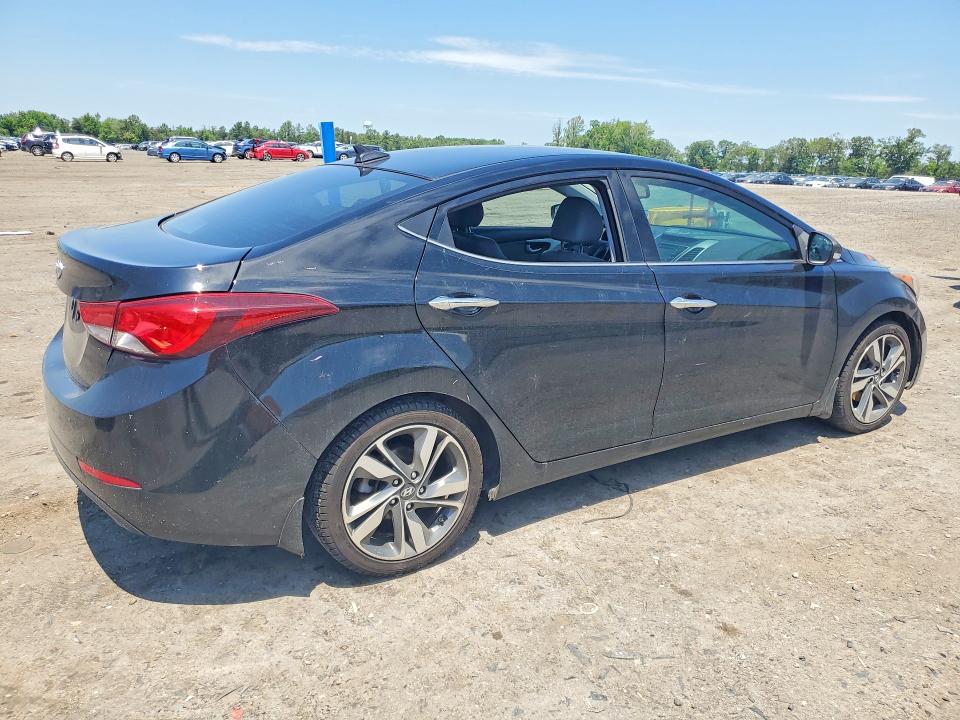 2015 Hyundai VIN KMHDH4AE5FU322996 COPART salvage auction — VANDALISM, Va - Cert Of Title - Salvage, sold $750 on 2026-07-29 (photo 3)