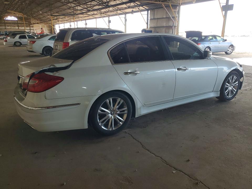 2012 Hyundai Genesis VIN KMHGC4DD1CU196761 COPART salvage auction — FRONT END, Salvage Title, sold $475 on 2026-07-29 (photo 3)