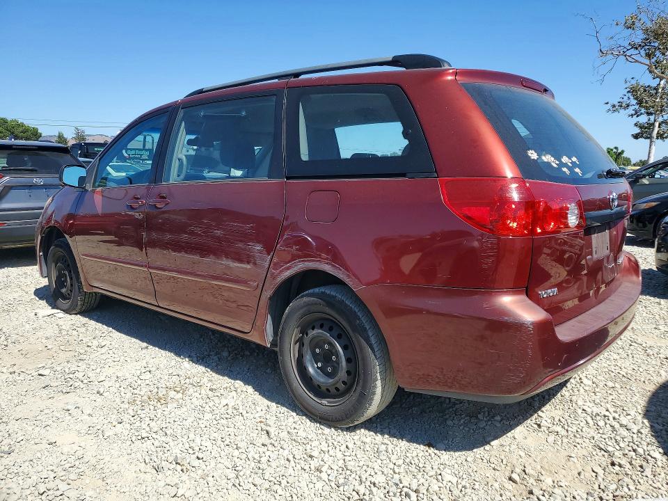 2006 Toyota Sienna VIN 5TDZA23C76S518800 COPART salvage auction — REAR END, Ca - Salvage Certificate, sold $600 on 2026-07-14 (photo 2)