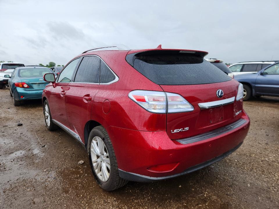 2010 Lexus Rx VIN JTJBC1BA2A2407221 COPART salvage auction — FRONT END, Wv - Salvage Certificate, sold $250 on 2026-07-21 (photo 2)